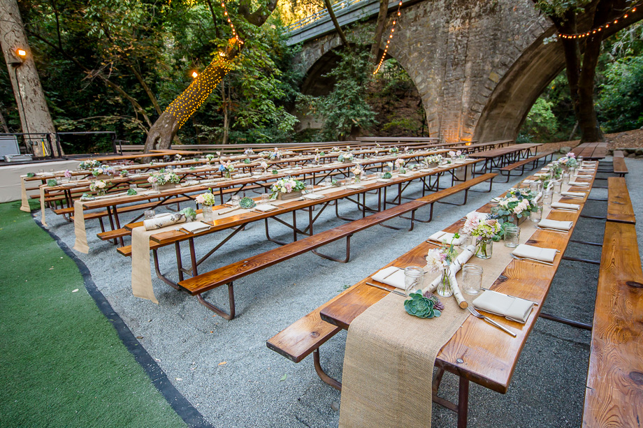 Beautiful Weddinf Ceremony Setup At Saratoga Springs Long Bridge